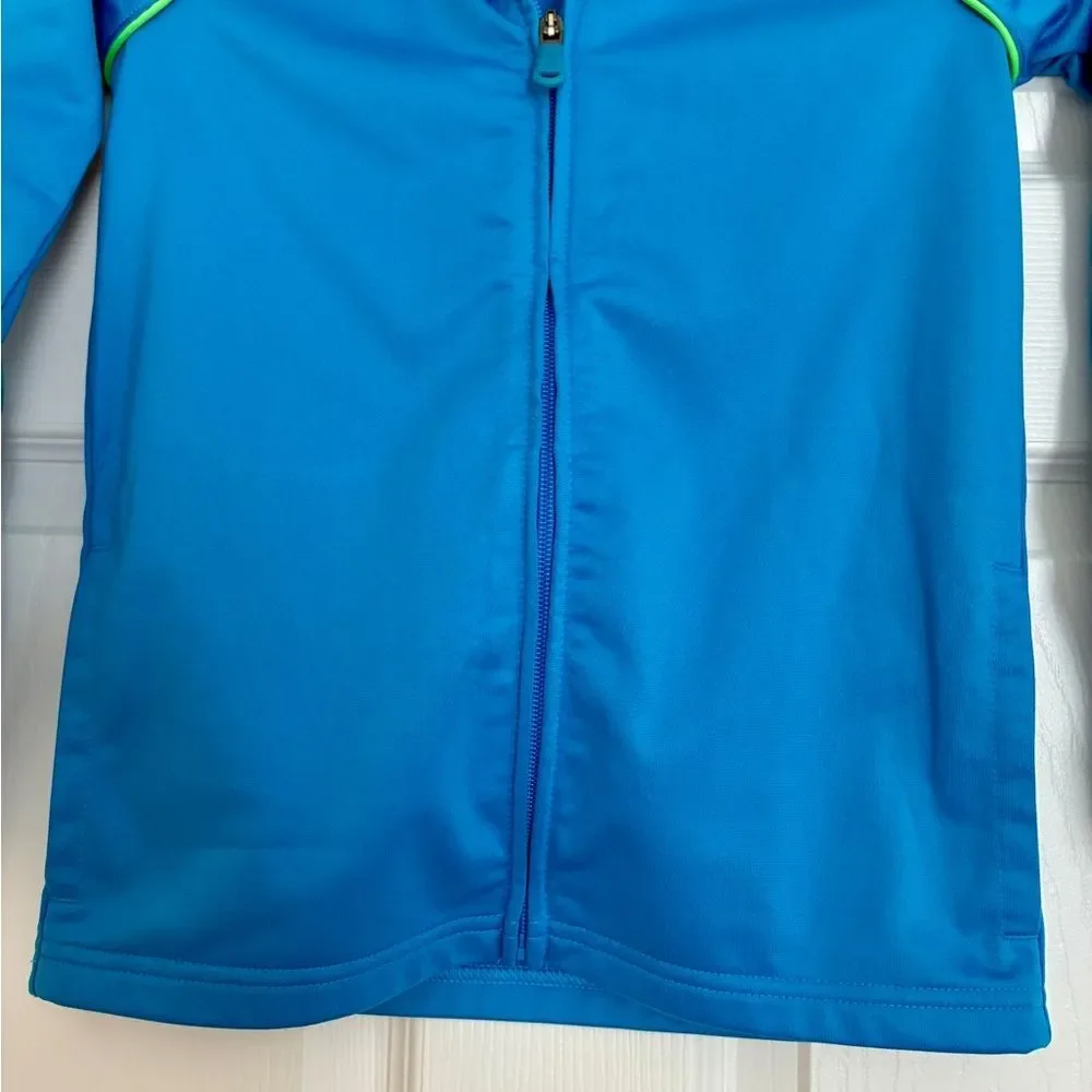 Under Armour Jacket Girl’s 7 Blue Full Zip Athletic Activewear Athleisure Sporty